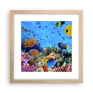 Poszter világos tölgy keretben - És mit tudunk az életről... - 30x30 cm