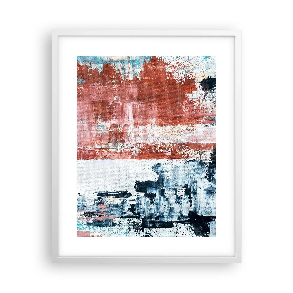Poszter fekete keretben - Fele-fele absztrakt - 40x50 cm