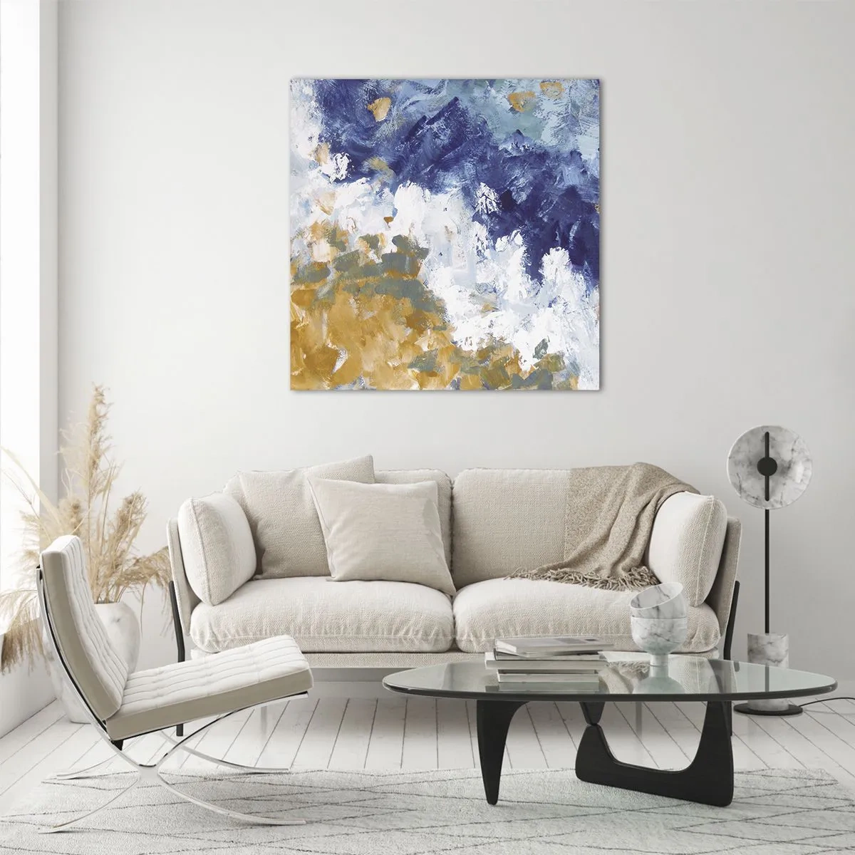 Üveg kép - Az elemek tánca - 40x40 cm