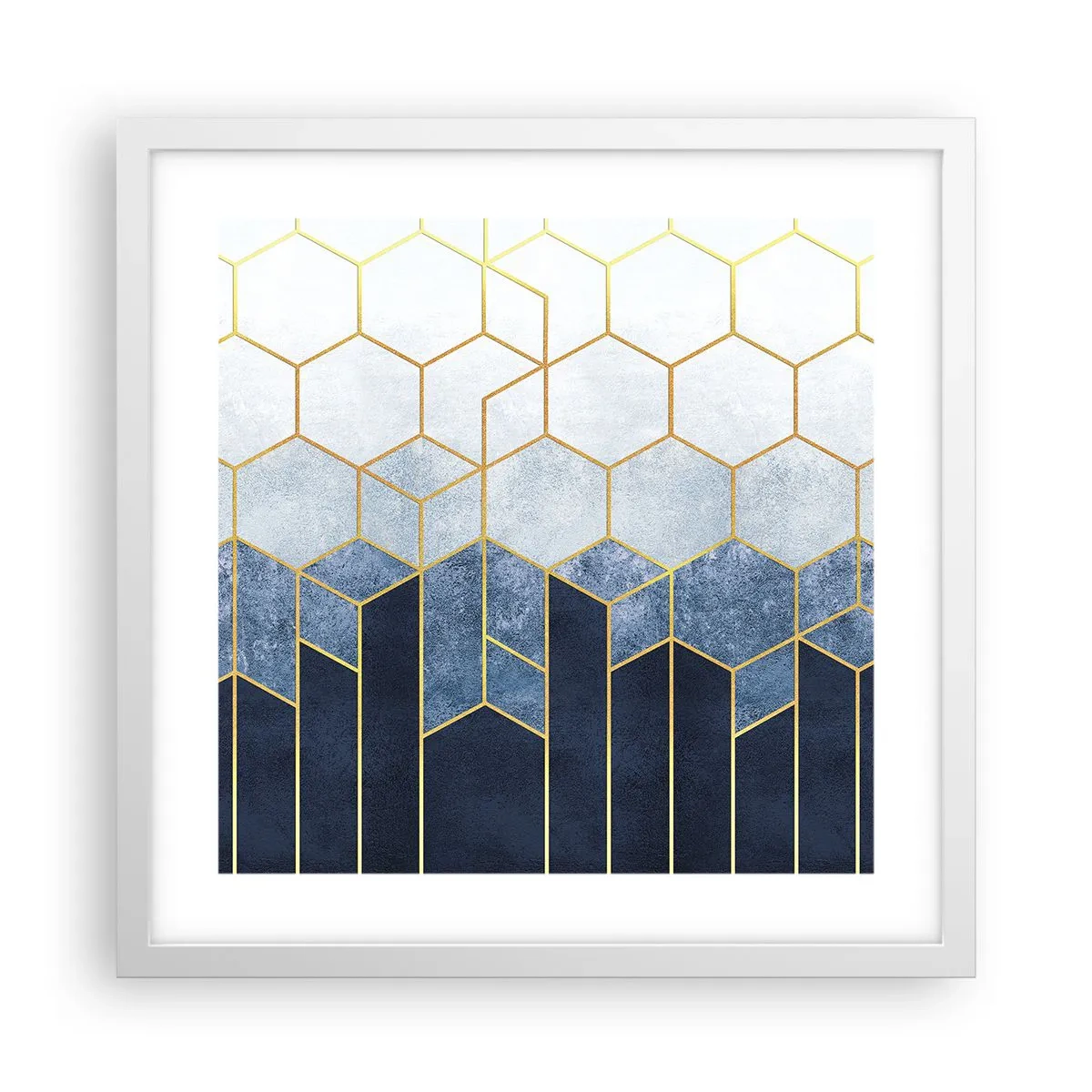 Poszter fekete keretben - Kompozíció szinkópa ritmusban - 40x40 cm