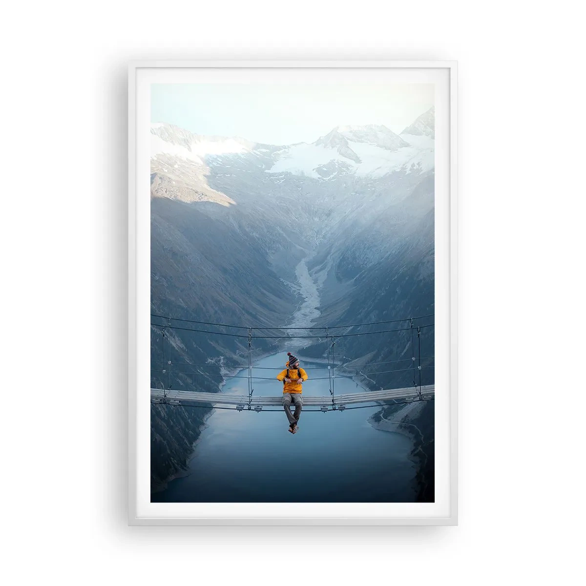 Poszter fekete keretben - Elragadtatott a felfüggesztésben - 70x100 cm