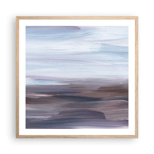 Poszter világos tölgy keretben - Elemek: víz - 60x60 cm