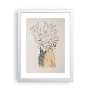 Poszter fekete keretben - Koronás szépség - 30x40 cm