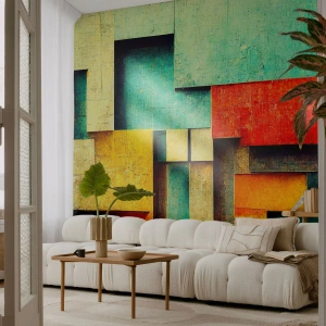 Fotótapéta Standard Eco - A derékszögek fesztiválja - 3D, Darab, Geometriai - 200x140 cm