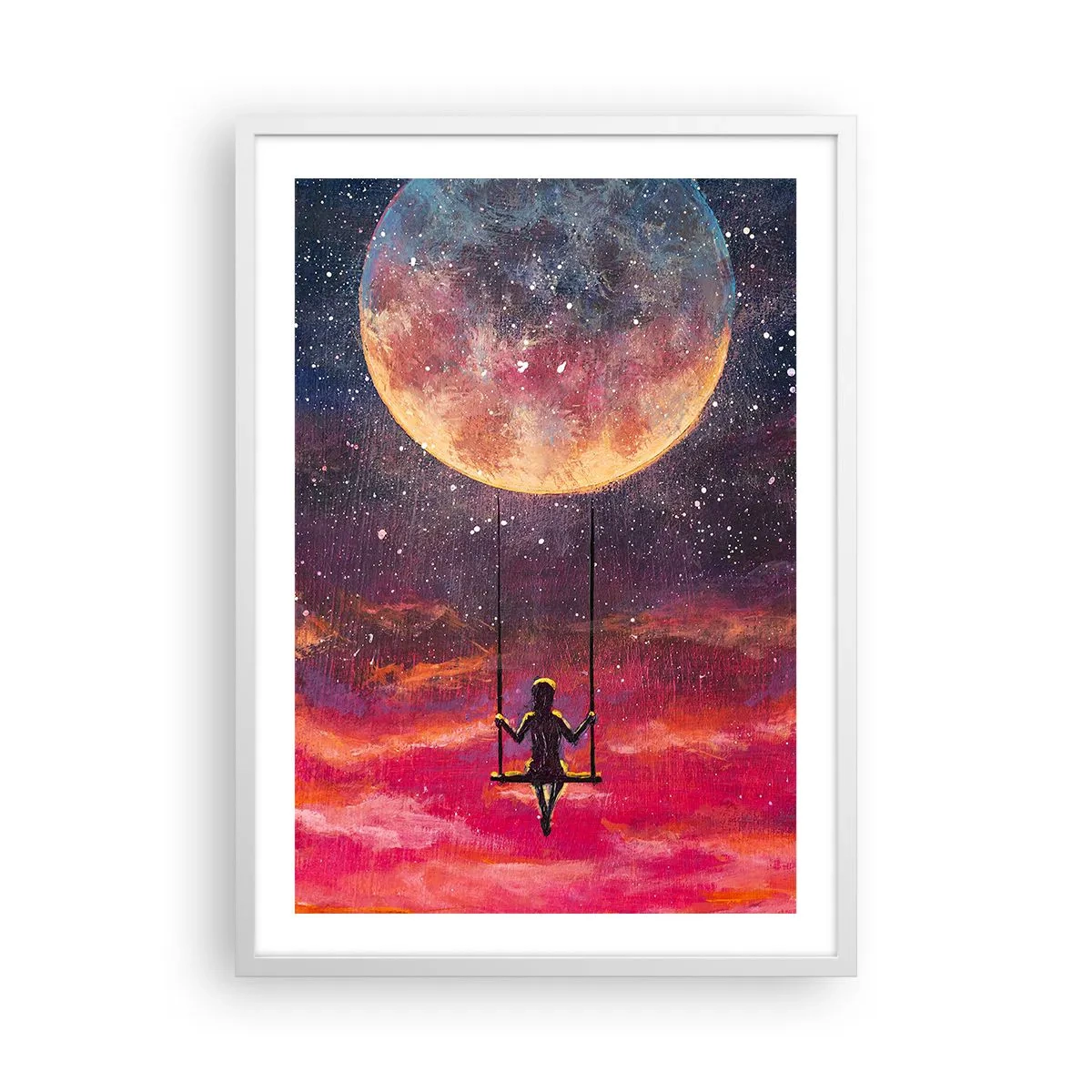 Poszter fekete keretben - Álmodozva - 50x70 cm