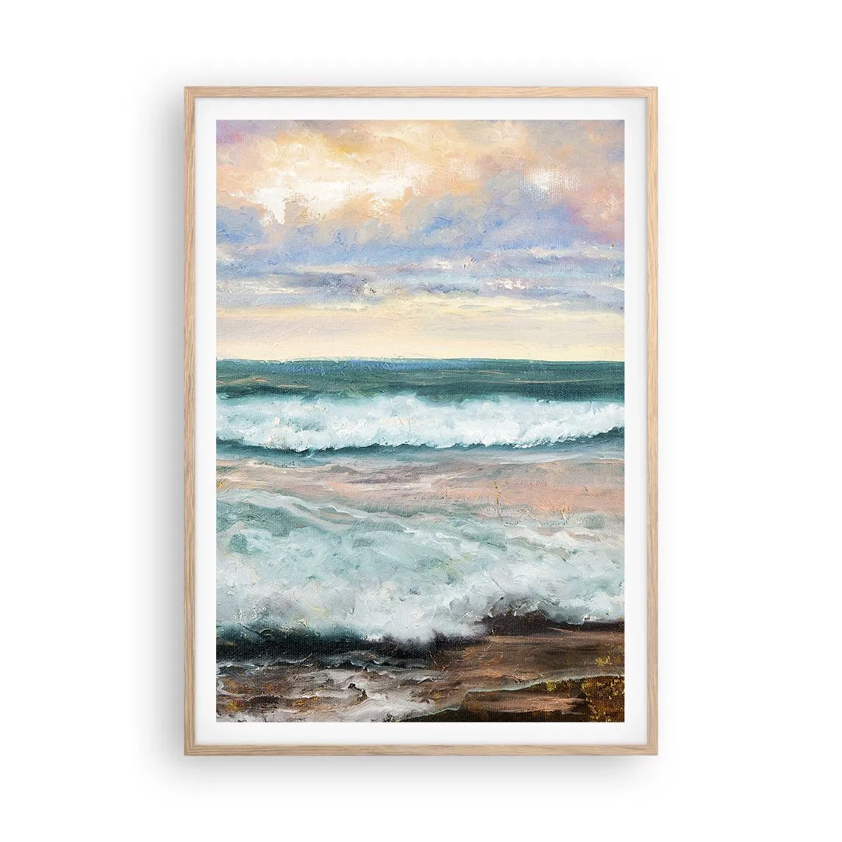 Poszter világos tölgy keretben - Itt kisimítod a lelked - 70x100 cm