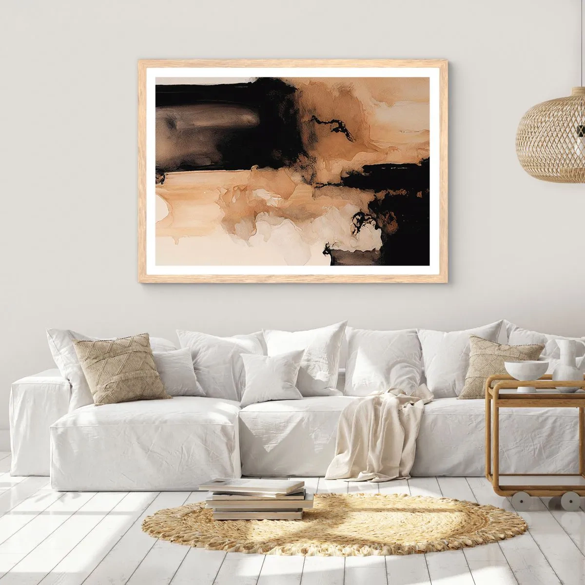 Poszter világos tölgy keretben - Egy érdekes absztrakció - 100x70 cm