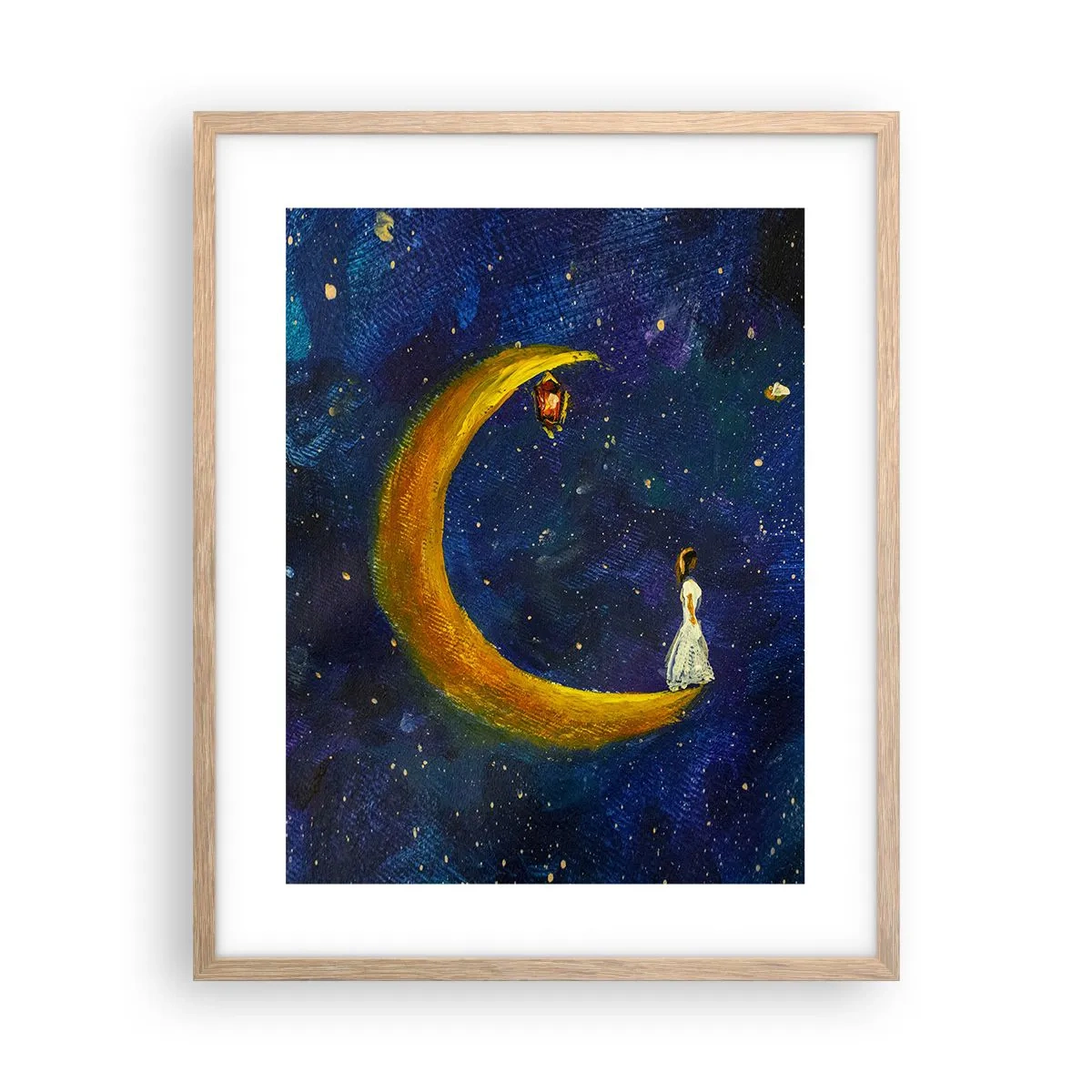 Poszter világos tölgy keretben - A világ hívása - 40x50 cm