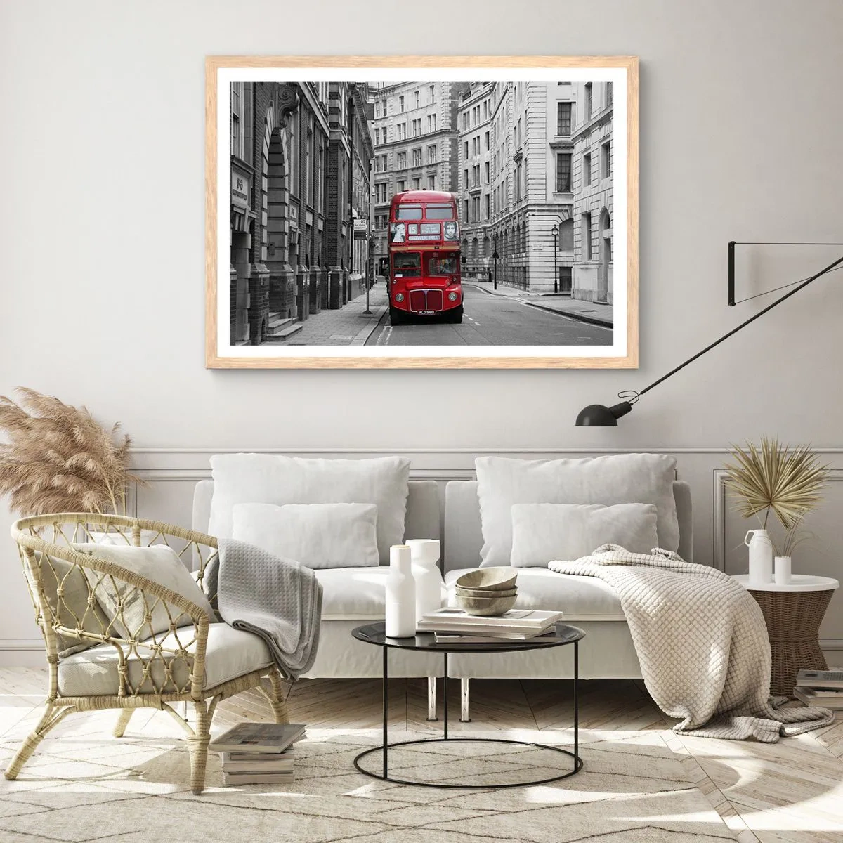 Poszter világos tölgy keretben - A mindennapi életnek nem kell szürkének lennie - 100x70 cm