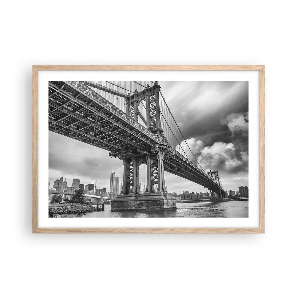 Poszter világos tölgy keretben - A város szívébe - 70x50 cm