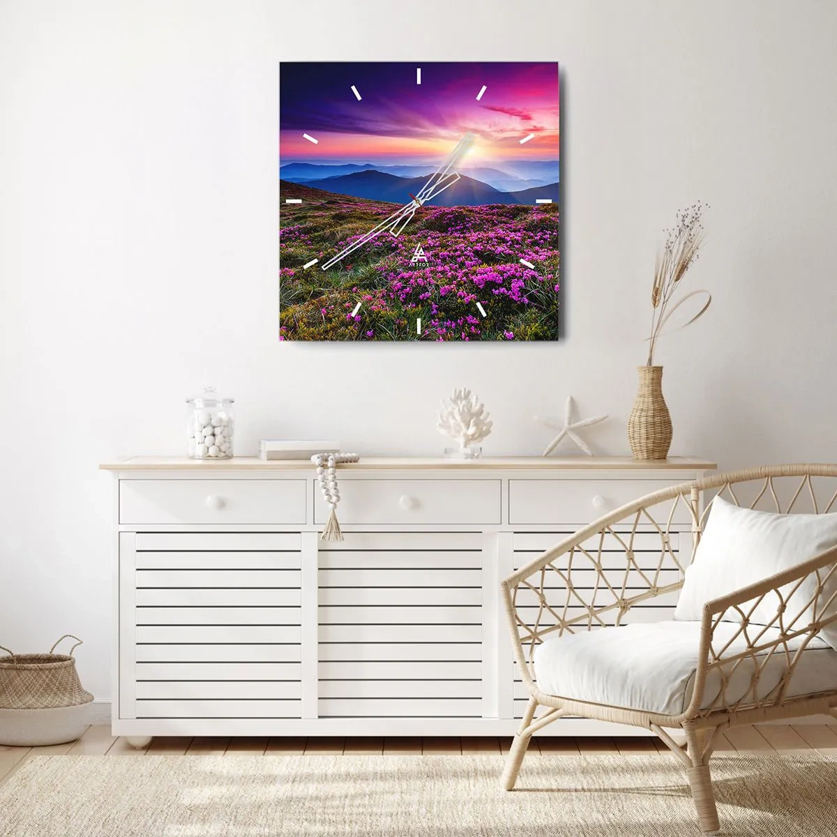 Falióra, Óra - A gyógynövények friss fürtjei illatoztak a mezőkről - 30x30 cm