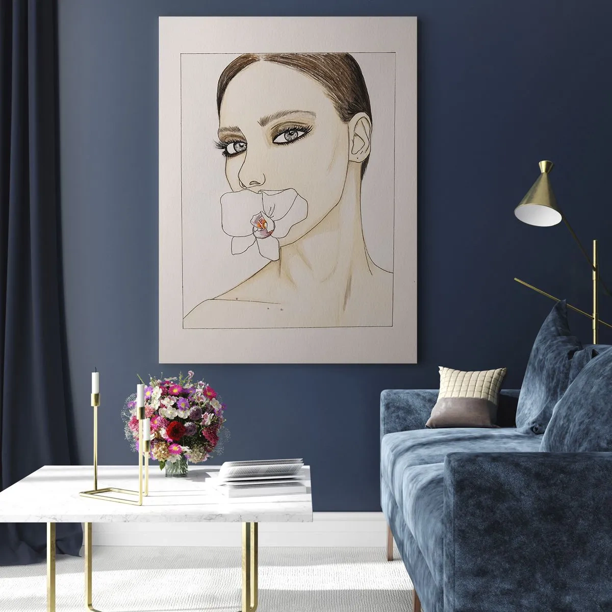 Üveg kép - Az elegancia és a szépség szimbóluma - 50x70 cm