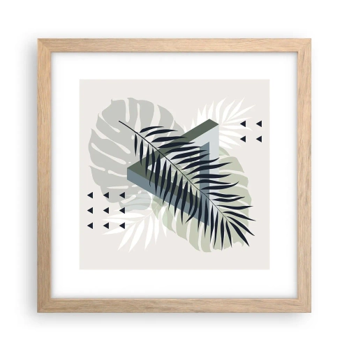 Poszter világos tölgy keretben - Természet és geometria – két rend? - 30x30 cm