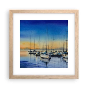 Poszter világos tölgy keretben - Egy szép nap vége - 30x30 cm