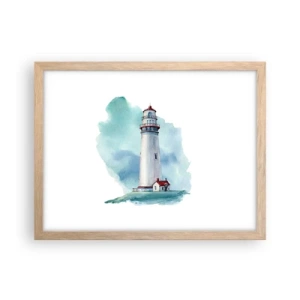 Poszter világos tölgy keretben - A kék szelíd húga - 40x30 cm