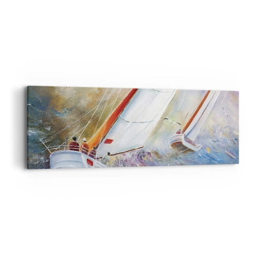 Vászonkép - A hullámokon futók - 90x30 cm