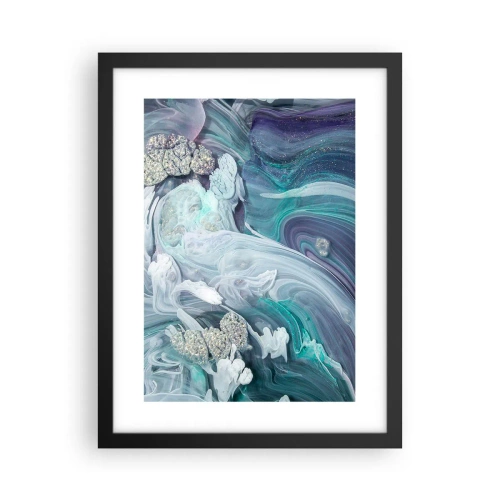 Poszter fehér keretben - Kék áramlatok - 30x40 cm