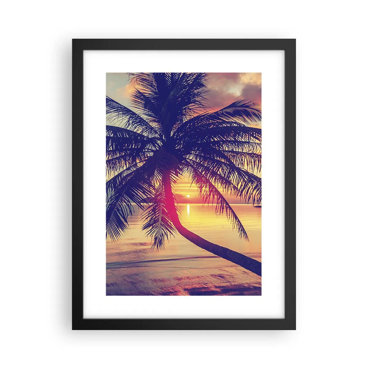 Poszter fehér keretben - Este a pálmafák alatt - 30x40 cm