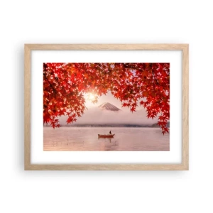Poszter világos tölgy keretben - Japán hangulatban - 40x30 cm
