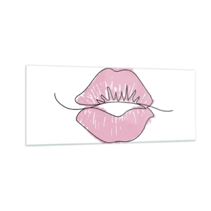 Üveg kép - Készen állsz a csókra? - 100x40 cm
