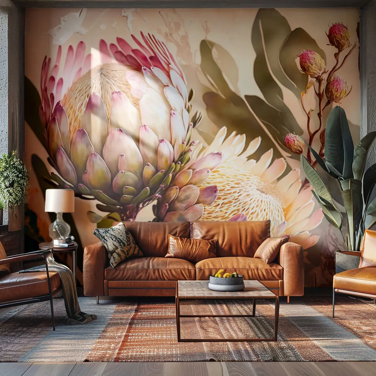 Fotótapéta Premium Sand - Gyengéden átölelve - Virágok, Növények, Növénytan - 400x280 cm