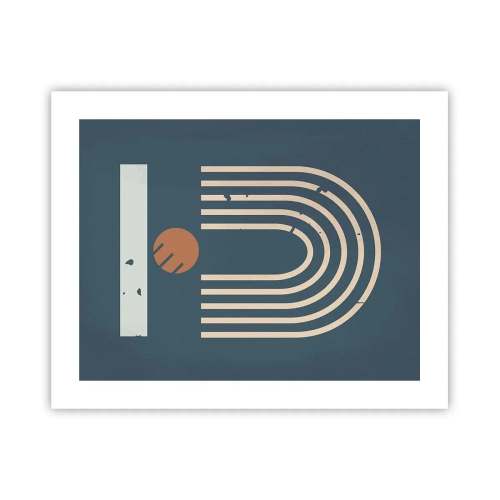 Poszter - Geometria sötétkék háttéren - 50x40 cm