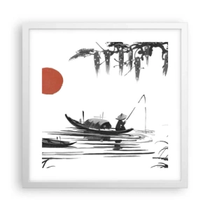 Poszter fekete keretben - Ázsiai délután - 40x40 cm