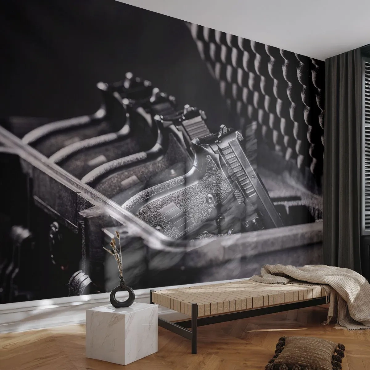 Fotótapéta Premium Canvas - Férfi sport - Katonai, Fegyver, Pisztoly - 450x315 cm