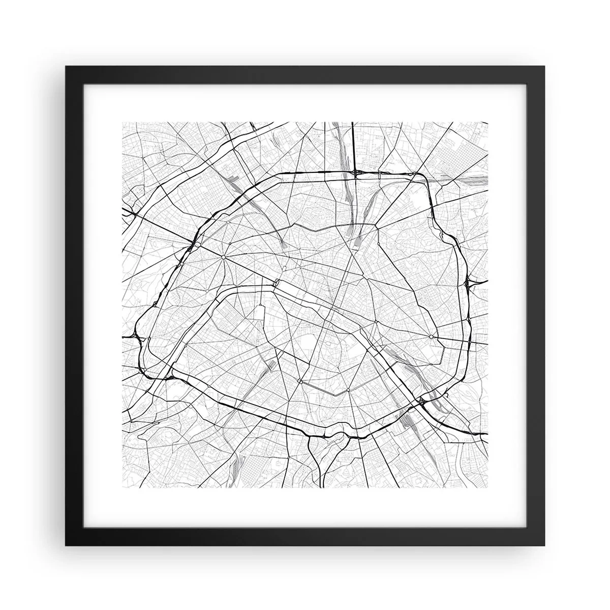 Poszter fehér keretben - Párizs virága - 40x40 cm