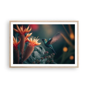 Poszter világos tölgy keretben - Egy igazán színes élet - 91x61 cm