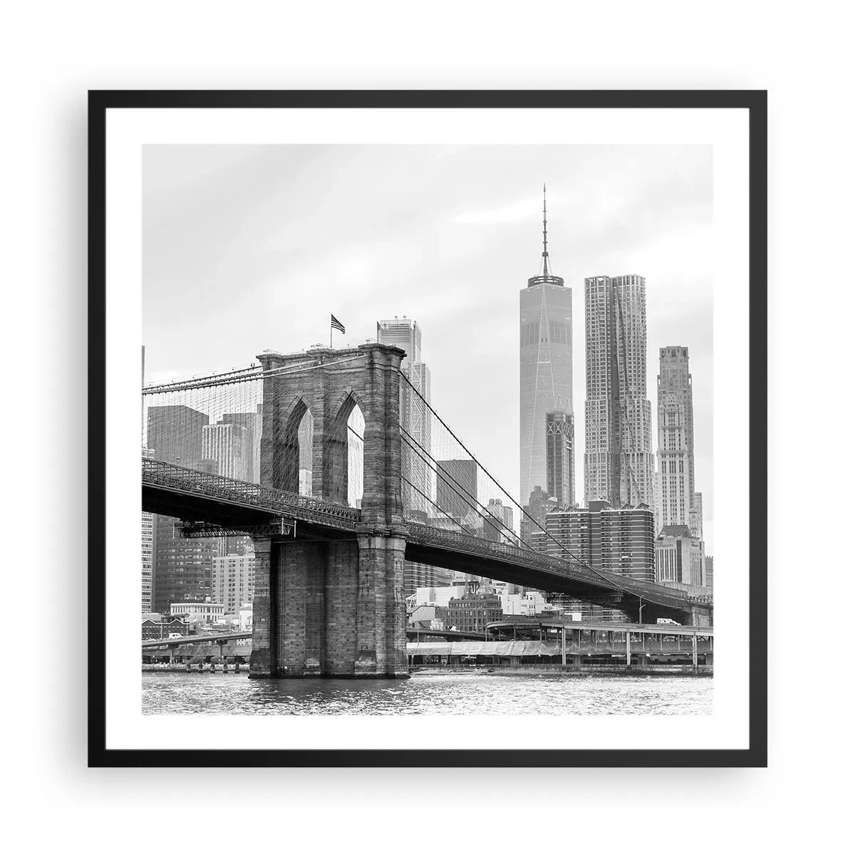 Poszter fehér keretben - New York-i hangulat - 60x60 cm