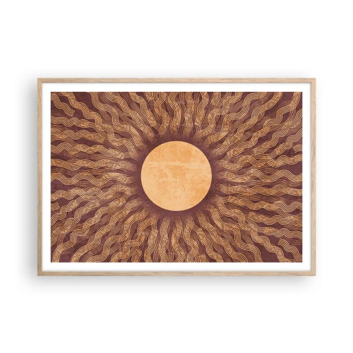 Poszter világos tölgy keretben - A nap ikonja - 100x70 cm