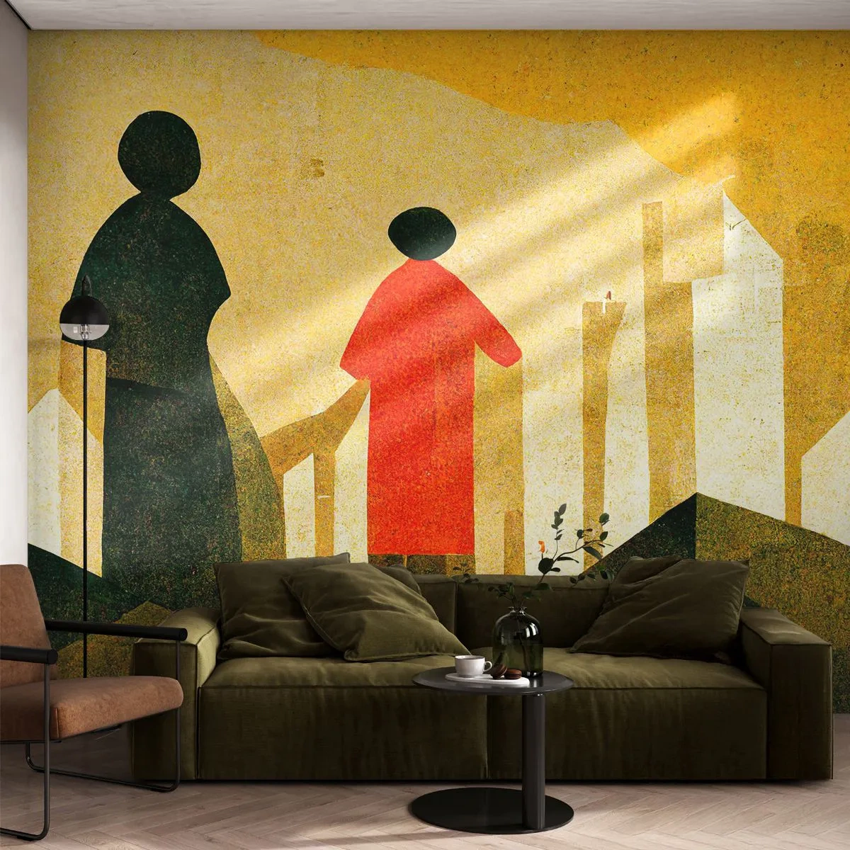 Fotótapéta Premium Canvas - Még messze van - Emberek, Szimbolizmus, Darab - 250x175 cm