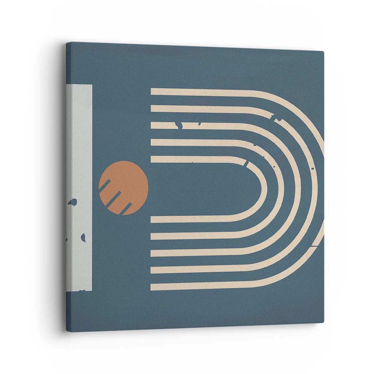 Vászonkép - Geometria sötétkék háttéren - 30x30 cm