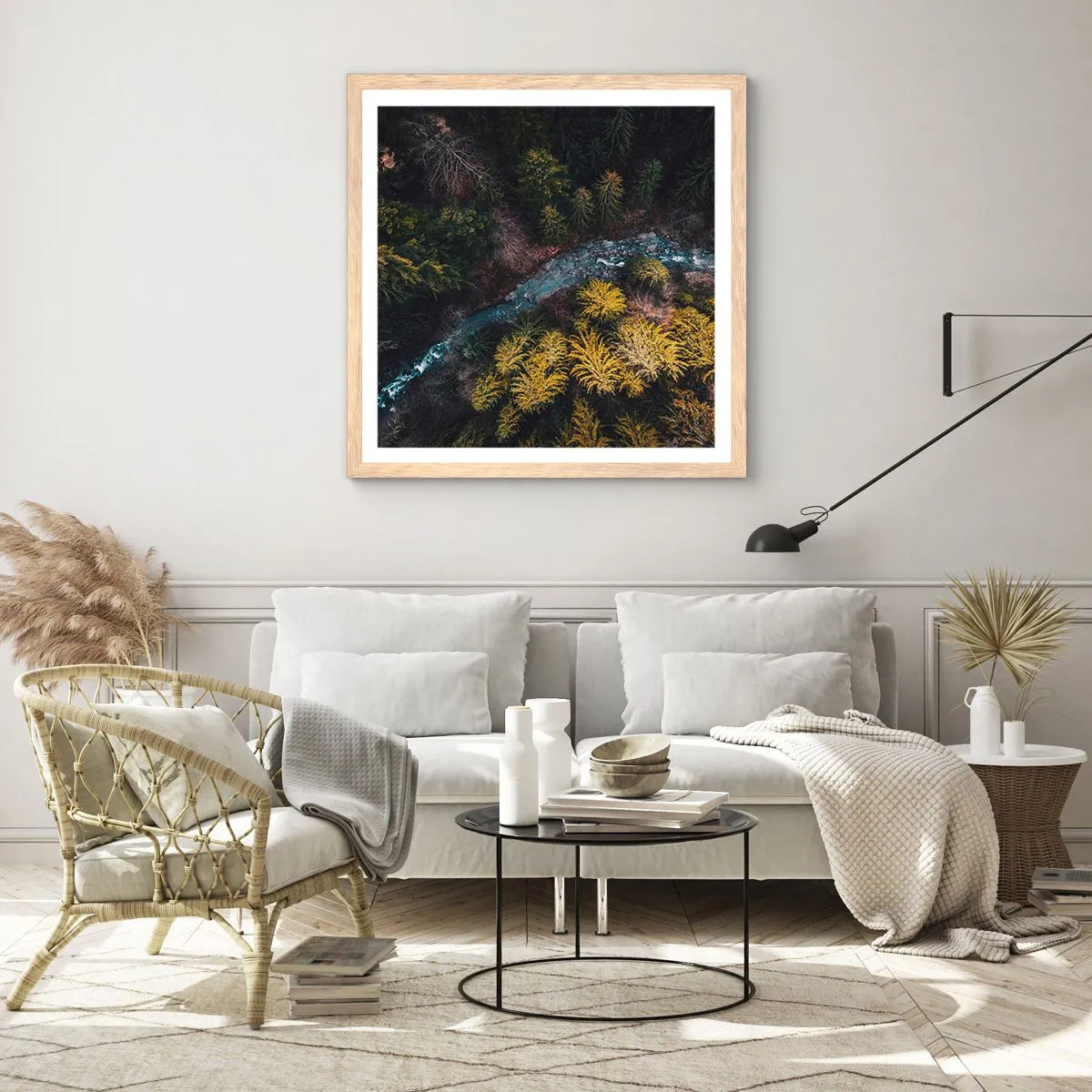 Poszter világos tölgy keretben - Gyorsan, egyre gyorsabban - 40x40 cm