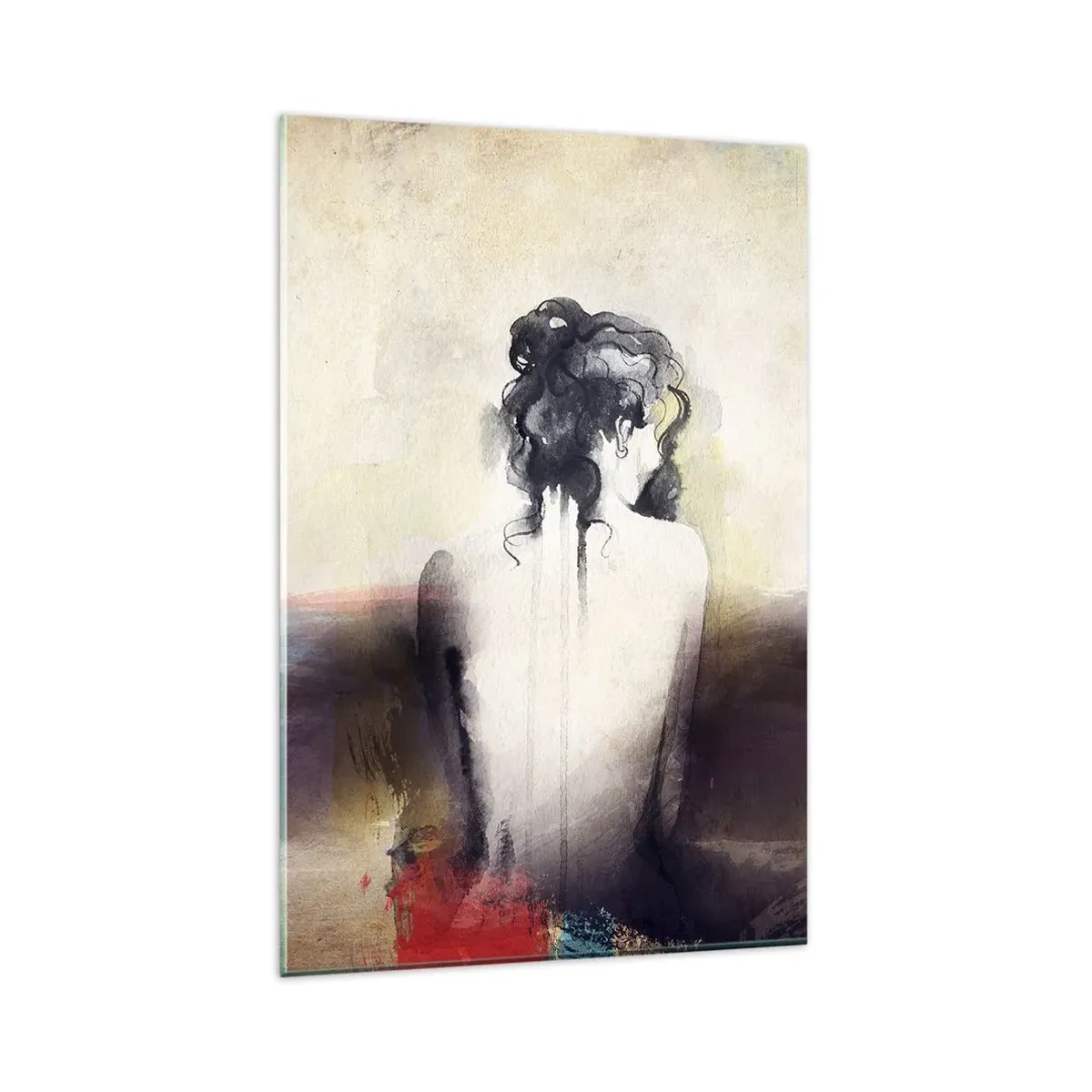 Üveg kép - Sima vonalak, ovális formák - 80x120 cm