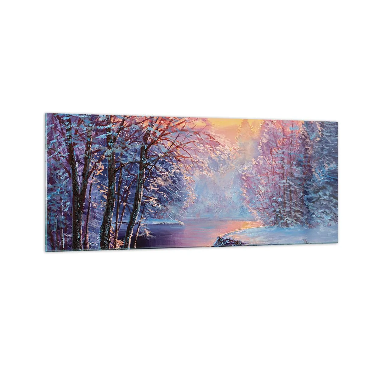 Üveg kép - A tél árnyalatai - 100x40 cm
