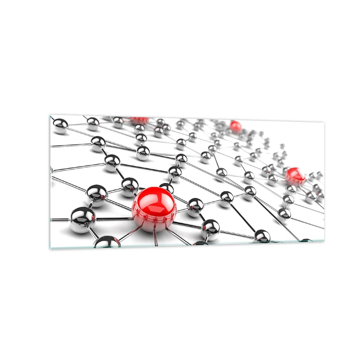 Üveg kép - Ezüst háló - 120x50 cm