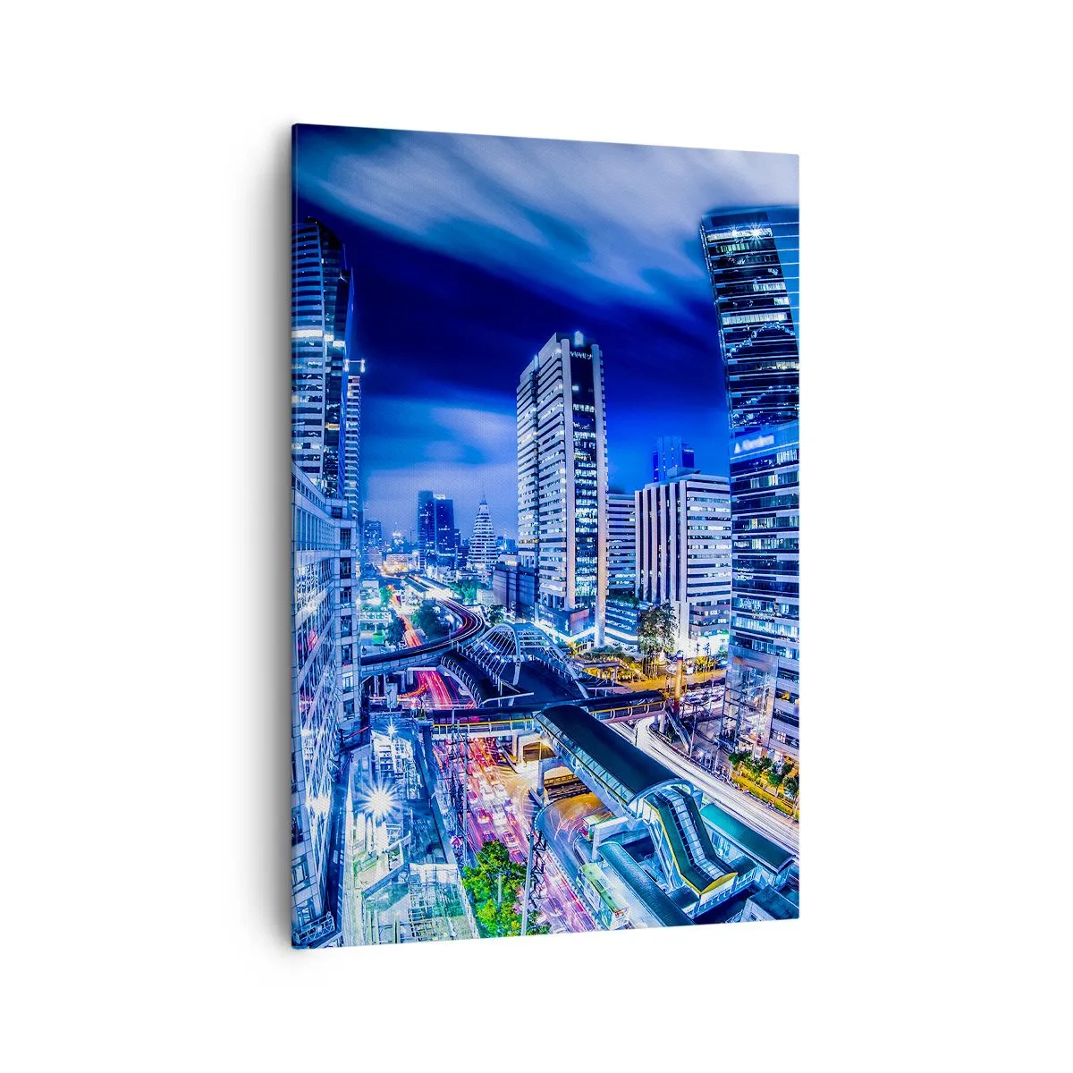 Vászonkép - Az éjszakai város ritmusai - 70x100 cm