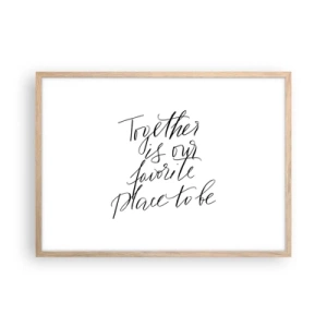 Poszter világos tölgy keretben - Te is érzed? - 70x50 cm