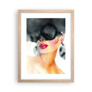 Poszter világos tölgy keretben - Az elegancia titka - 30x40 cm