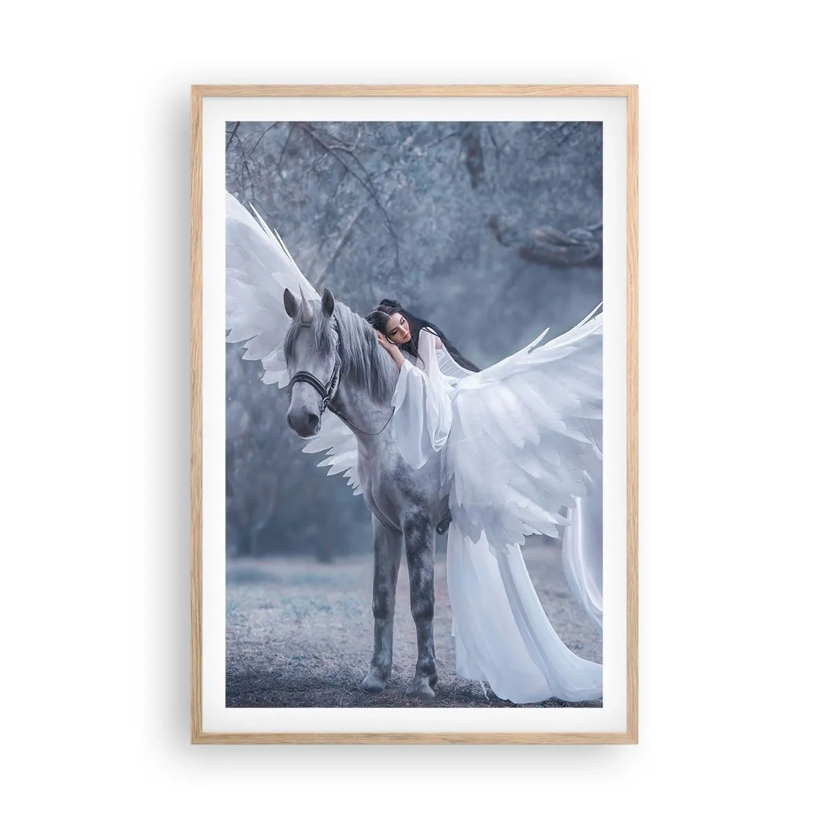 Poszter világos tölgy keretben - Egy ihletett pillanat - 61x91 cm