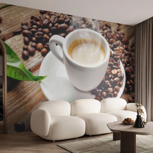 Fotótapéta Standard Eco - Kávé az asztalon - Gasztronómia, Kávé, Csésze - 150x105 cm