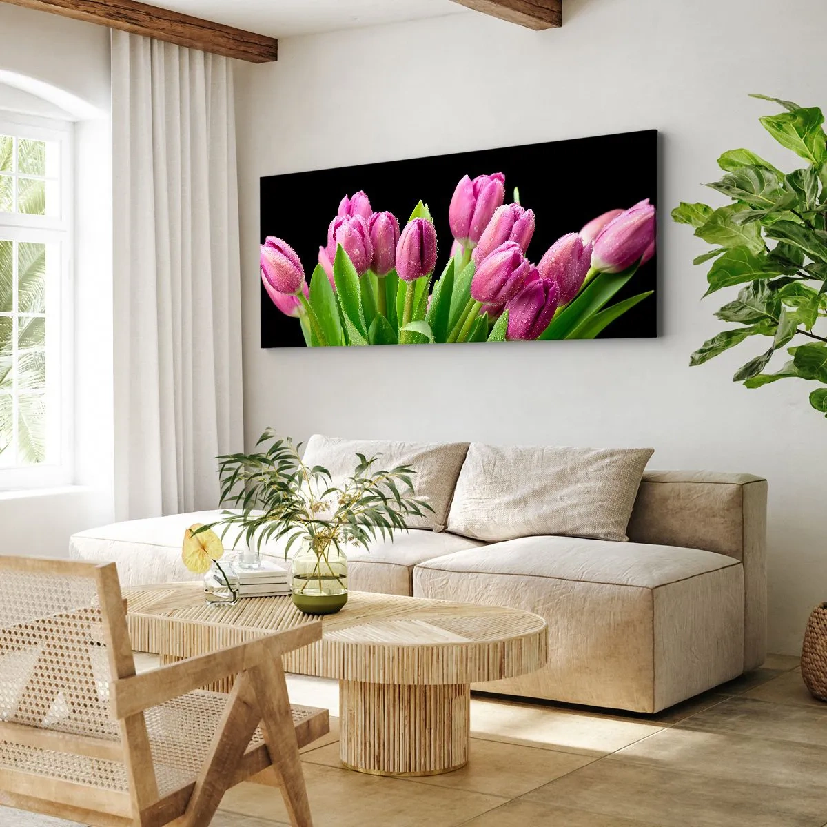 Vászonkép - Lila tavaszi öröm - 120x50 cm