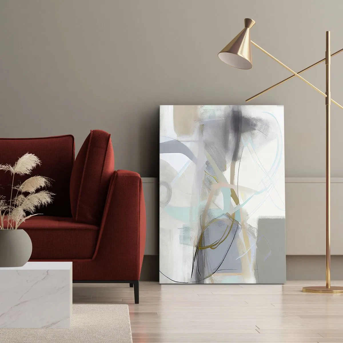 Vászonkép - Ködös absztrakció - 55x100 cm