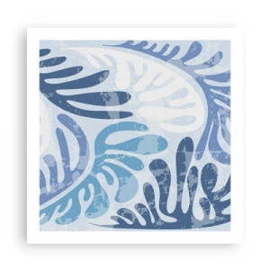 Poszter - Kék páfrányok - 60x60 cm