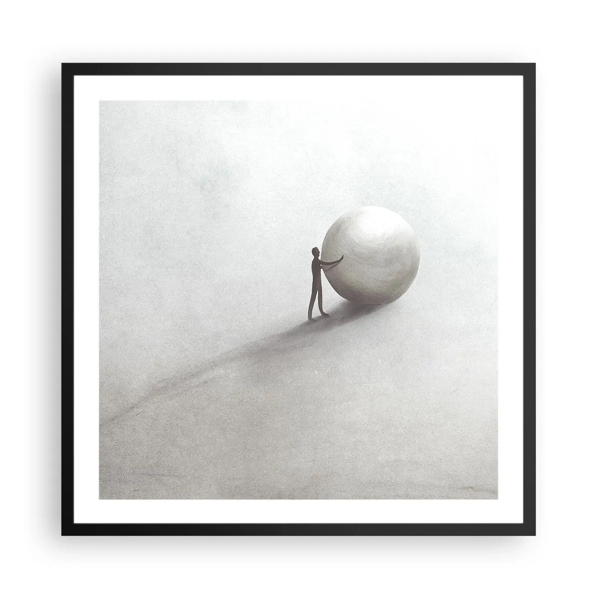 Poszter fehér keretben - Az élet játéka - 60x60 cm