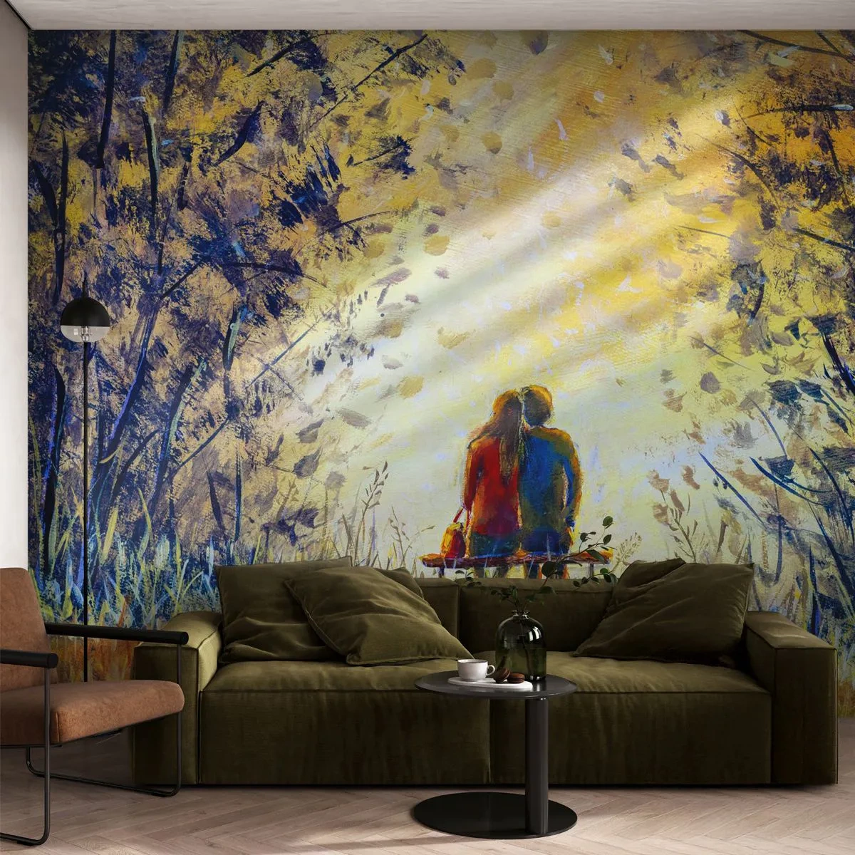 Fotótapéta Premium Canvas - Varázslatos pillanat - Pár szerelmes, Park, Természet - 200x140 cm