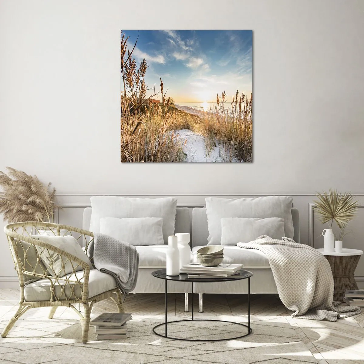 Üveg kép - Északi strand - 40x40 cm