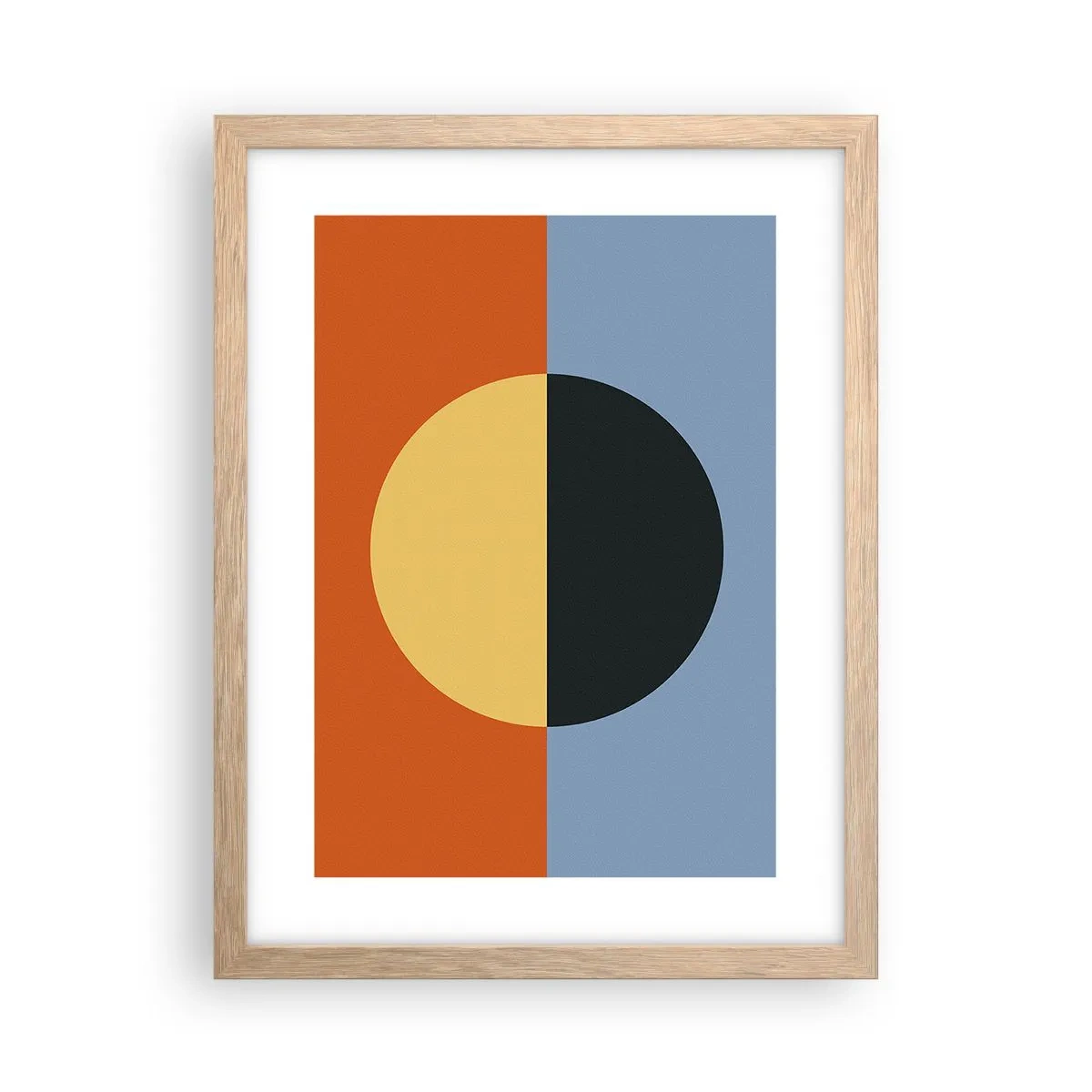 Poszter világos tölgy keretben - A meleg és a hideg kompozíciója - 30x40 cm